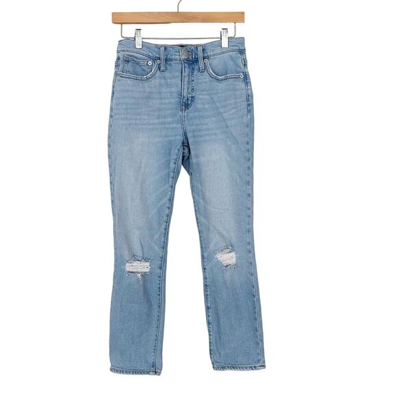 J. Crew Essential Straight Distressed Jeans Sz 26 - Picture 1 of 5